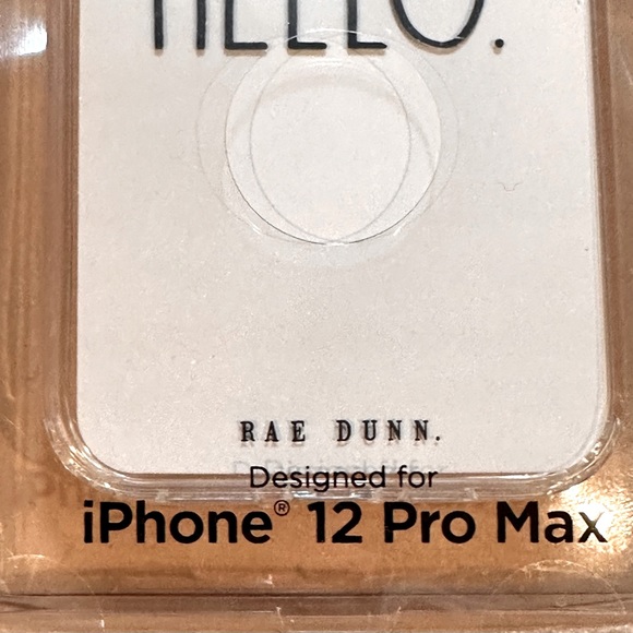 Rae Dunn HELLO iPhone 12 Pro Max Hard Shell Phone Case Brand New!! - Picture 2 of 3